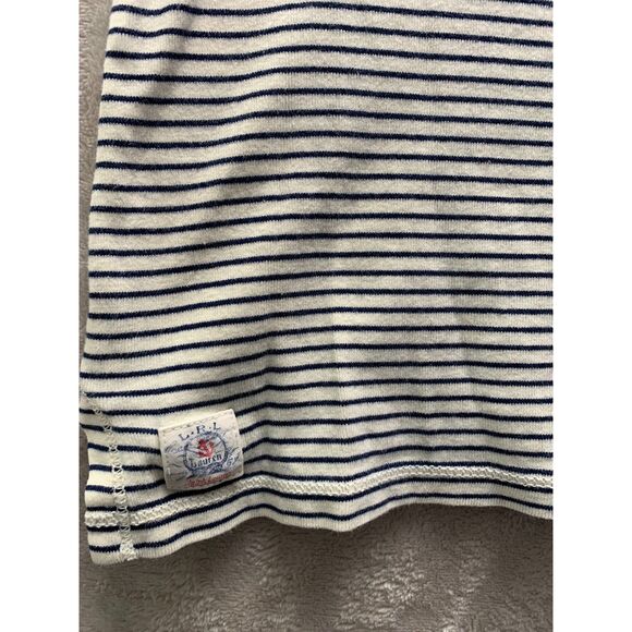 LAUREN RALPH LAUREN | MEDIUM WOMEN'S | NAVY STRIPE VTG SHORT SLEEVE WHITE - Picture 3 of 9